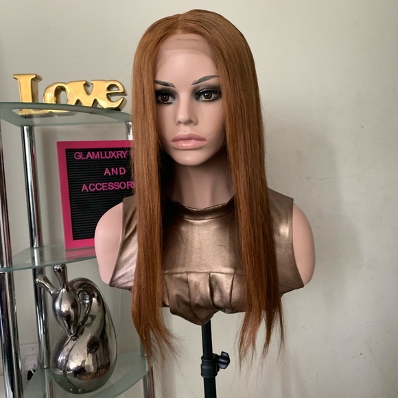 18inch silky Straight brown wigs with closure lace front - Picture 2 of 8